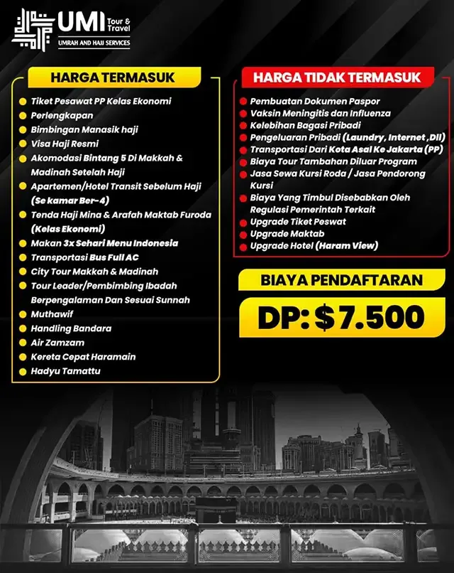 Biaya Haji Furoda Termasuk
