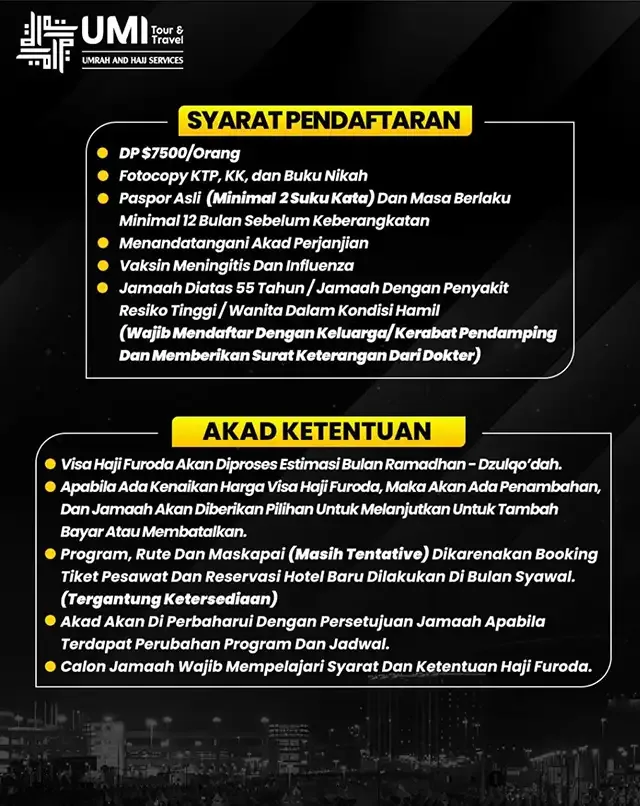 Syarat Pendaftaran Haji Furoda